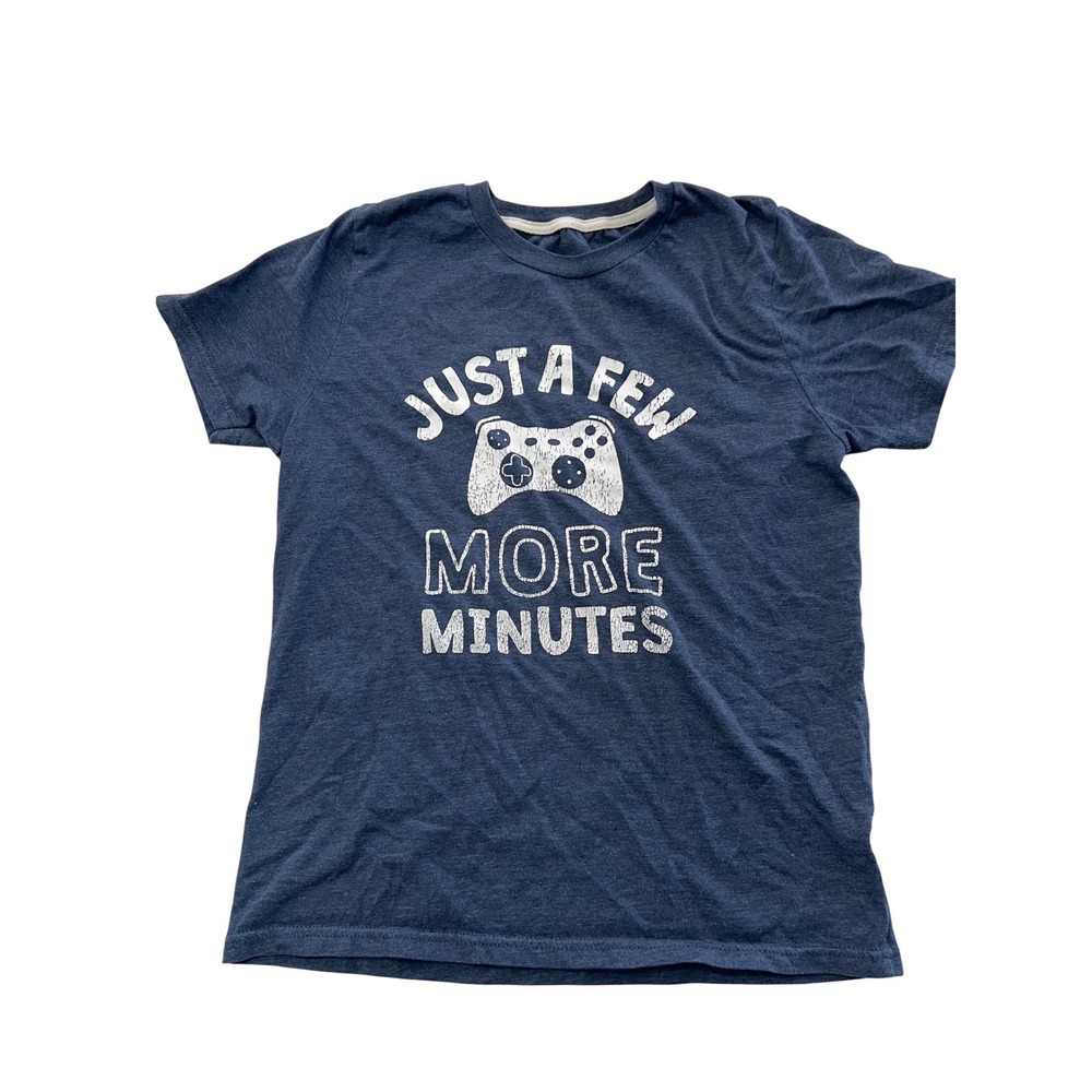 Kids‎ Blue Graphic T Shirt Just A Few More Minutes Video Game Tee Shirt